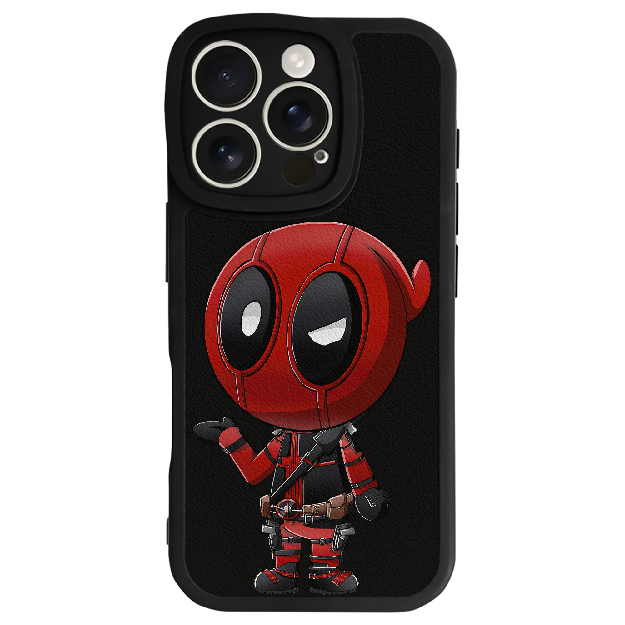 （画像用） Deadpool デッドプール 【iPhone 16シリーズ対応】シリコンスマホケース（レザー調） 材質：シリコン